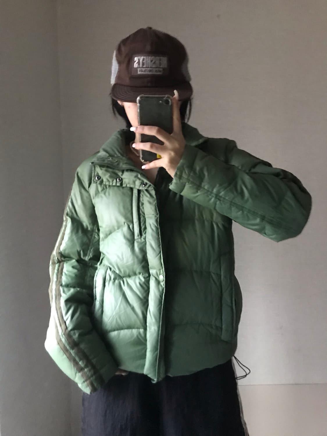 프레드페리 그린 브라운 패딩 상품이미지4