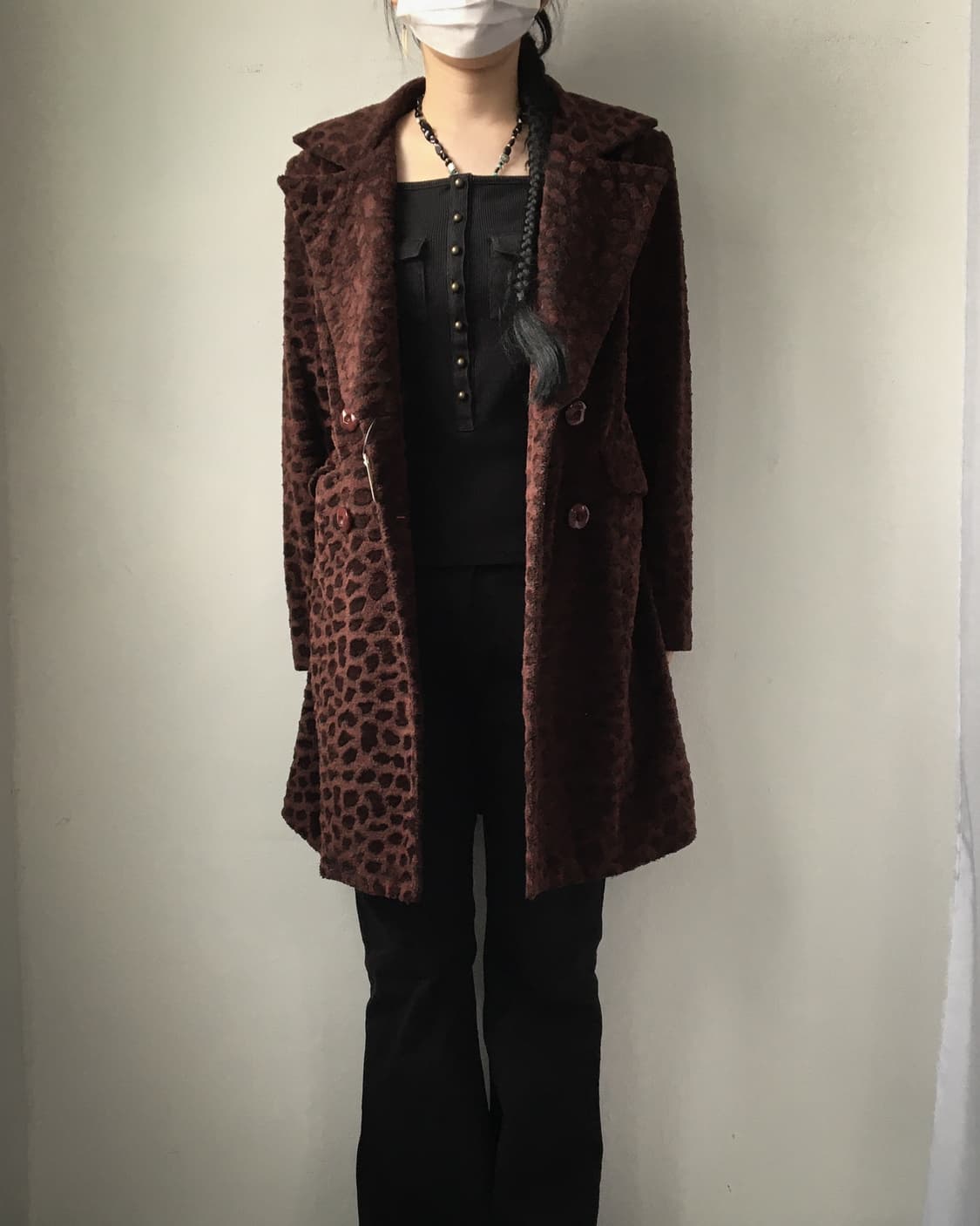 Pattern point coat 상품이미지8