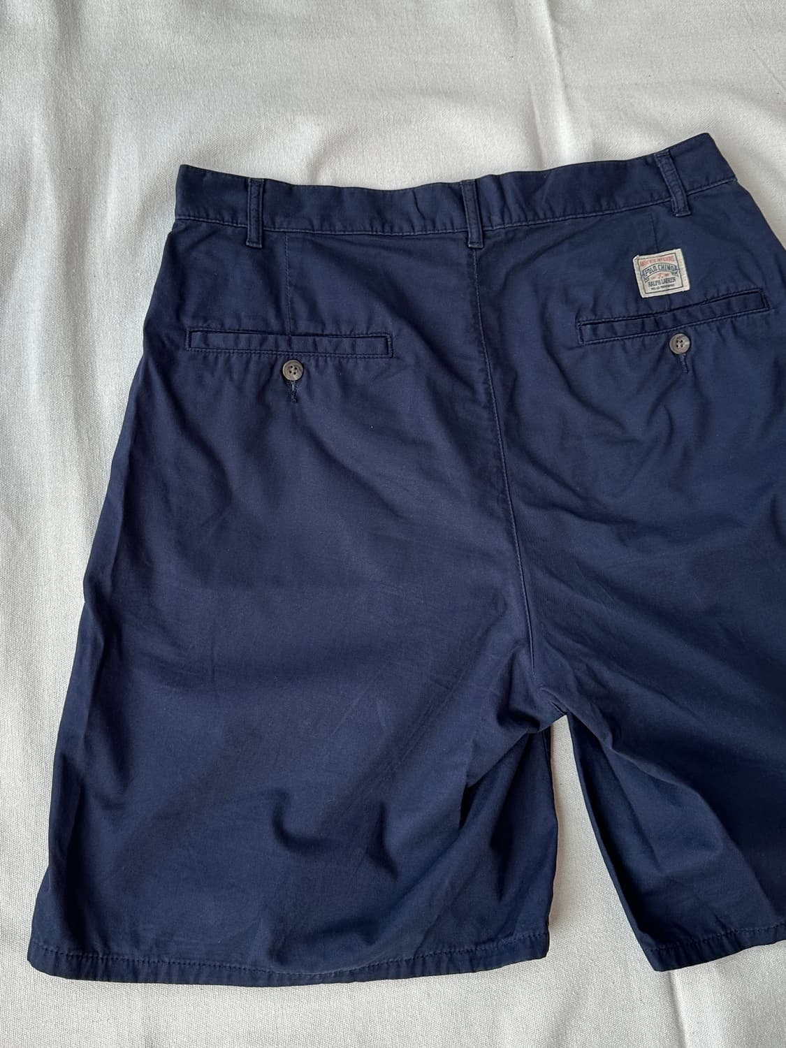 폴로 랄프로렌 더블 플리츠 치노 쇼츠 네이비 31 made in USA 상품이미지4