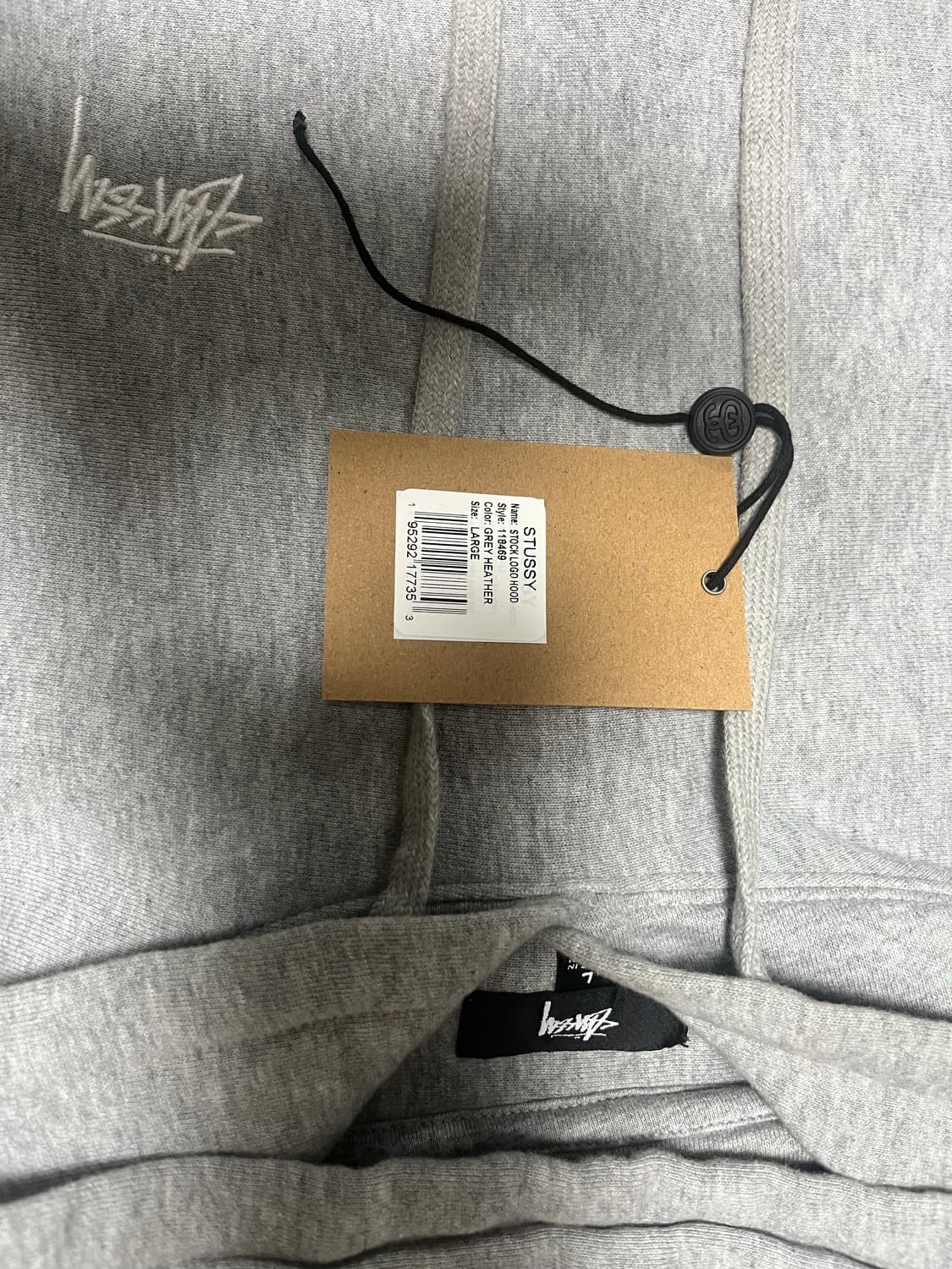 스투시 그레이 후드티 L 상품이미지2