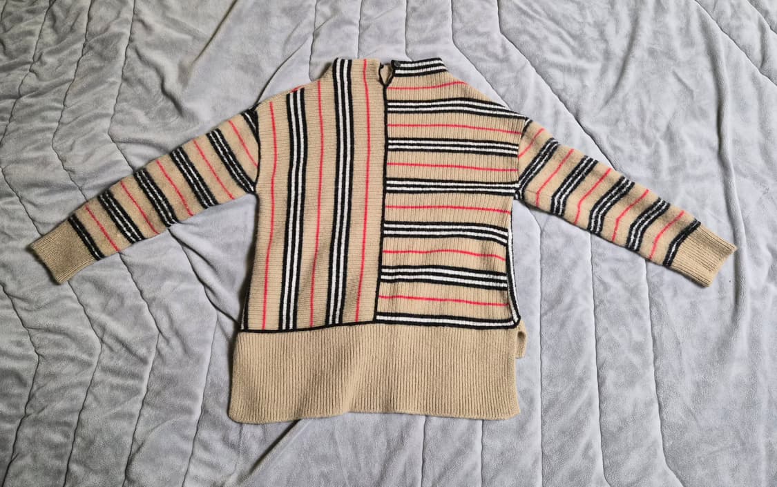 유아용 버버리 패턴 니트 상품이미지2