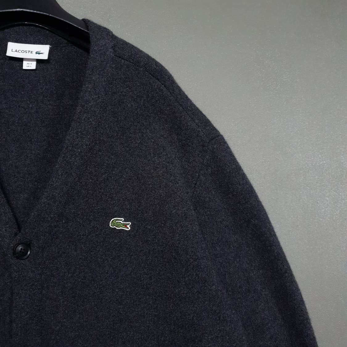 국내 105) 라코스테 신형 20FW 크록 방모 와이넥 울 니트 가디건 상품이미지2