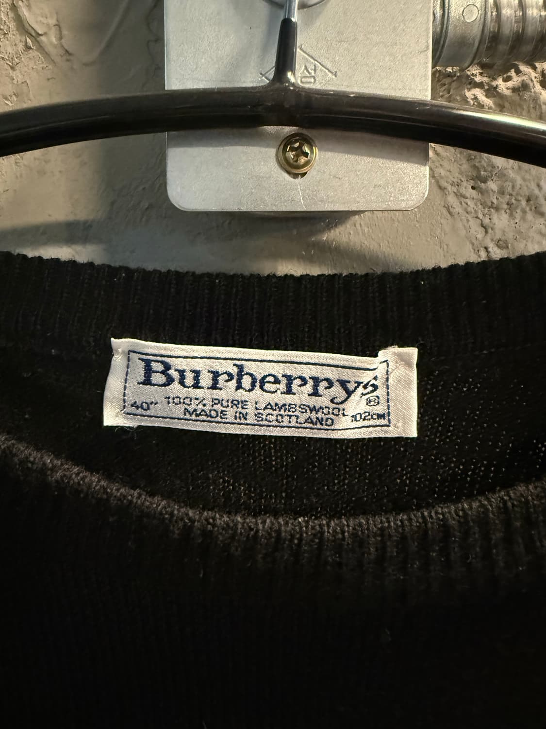 40 버버리 BURBERRY 램스울 크루넥 니트 블랙 상품이미지6