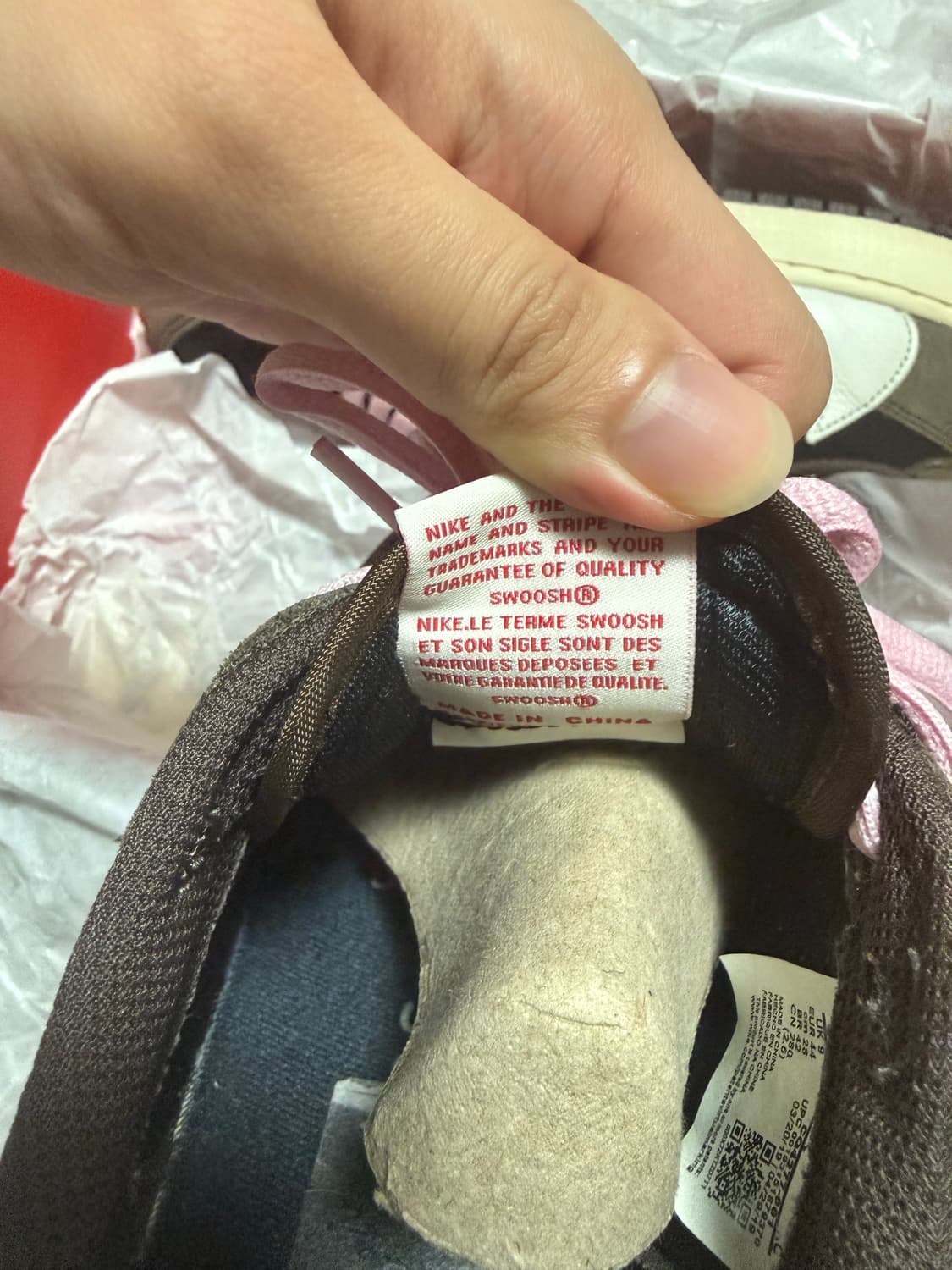 조던1 트레비스 스캇 Sp모카 민트급 280 풀구성 1회착용 실내 상품이미지4