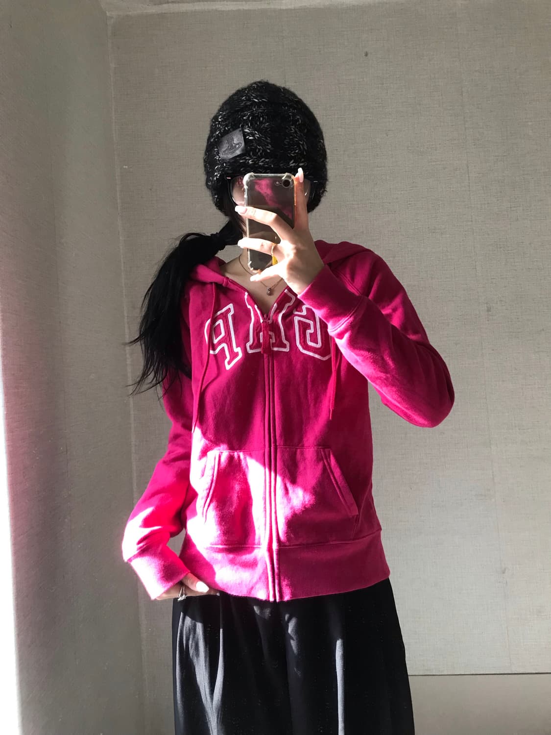 갭 핑크 후드집업 상품이미지1