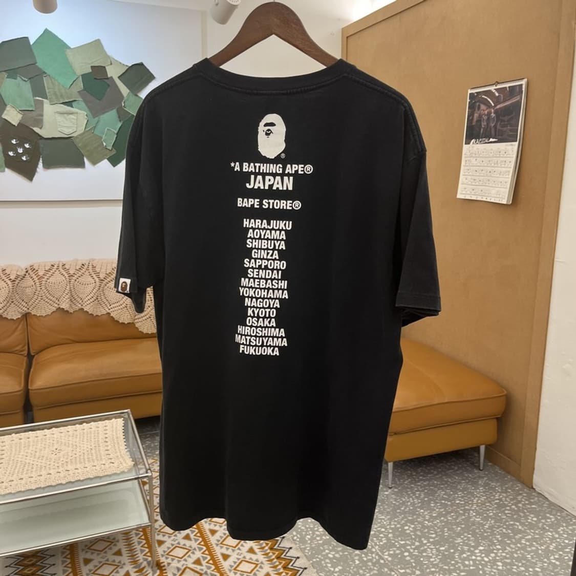 베이프 AAPE 스트릿 펑크 헤드 프린팅 반팔티 2XL C10651 상품이미지4