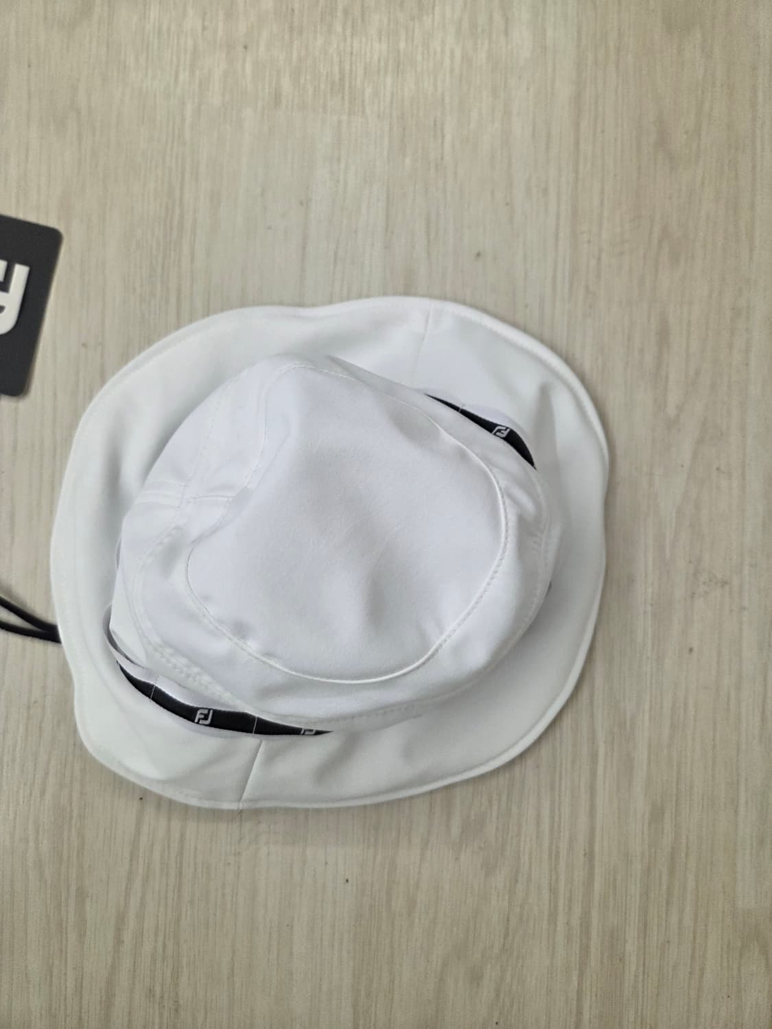 풋조이 로고 테이프 버킷햇 화이트 상품이미지6
