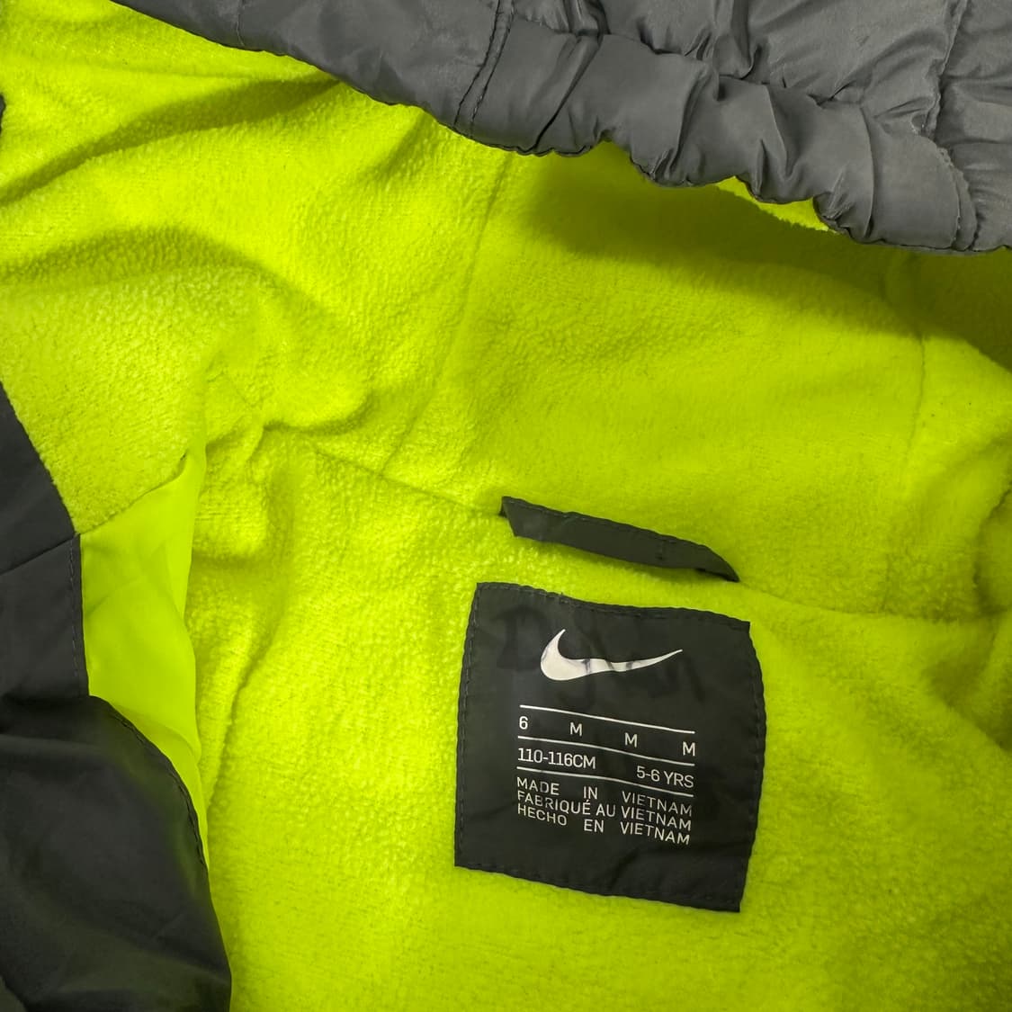 5-6Y 나이키 그레이 후드 경량패딩 상품이미지4