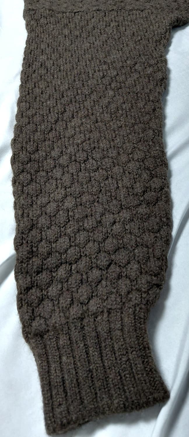 [3L/울100%] 맥그리거 빈티지 헨리넥 패치 니트 (Brown) 상품이미지5