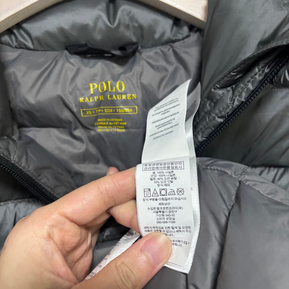 폴로 랄프로렌 덕다운 패딩조끼 그레이 상품이미지3
