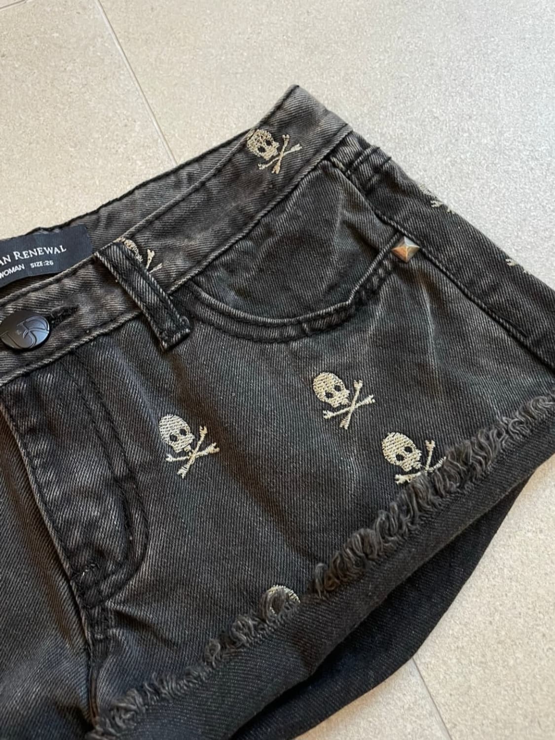 Japanese vintage Skull funk short pants 상품이미지2