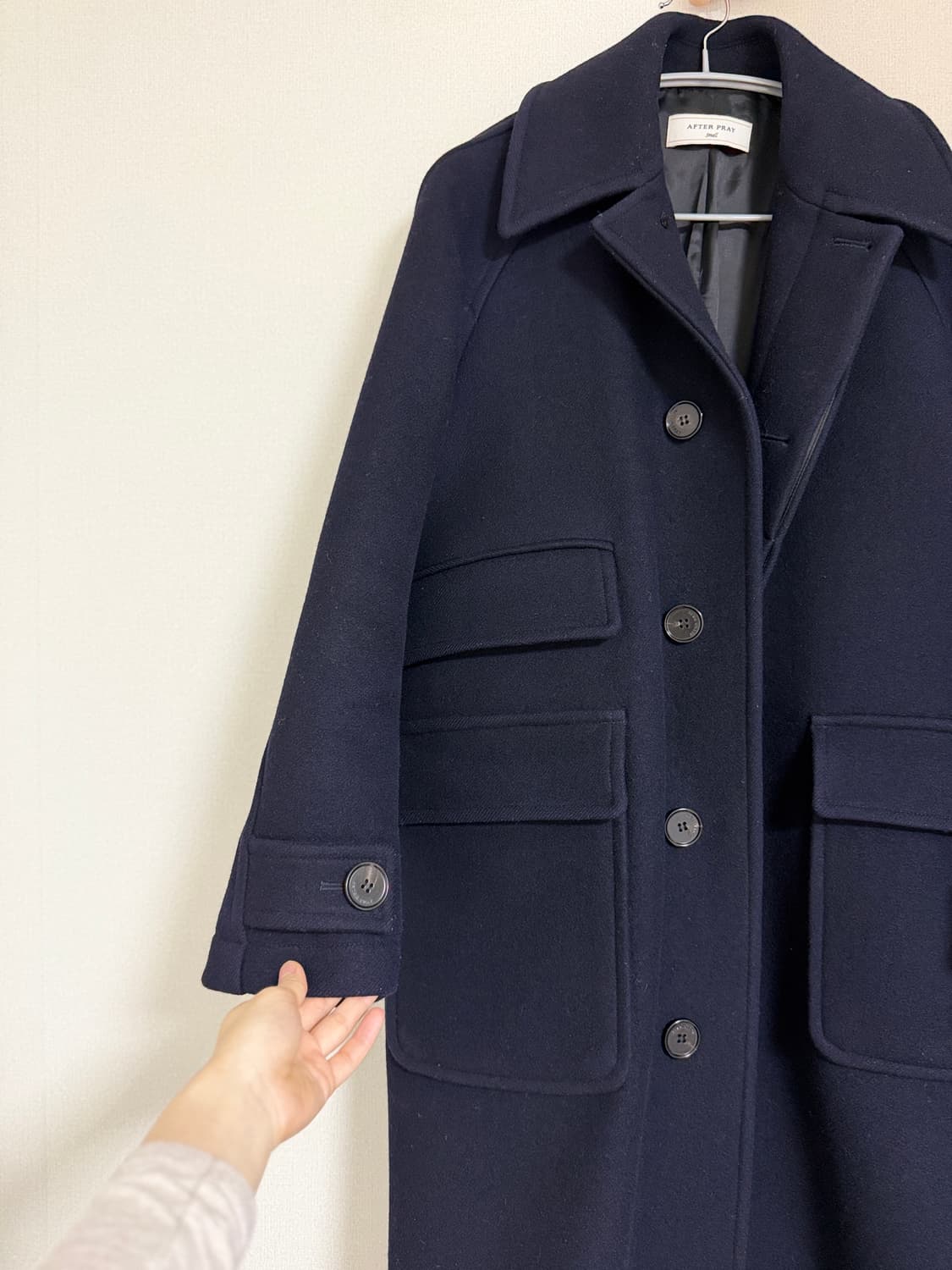 after pray 애프터프레이 투어리스트 발마칸 코트 네이비 S 상품이미지5