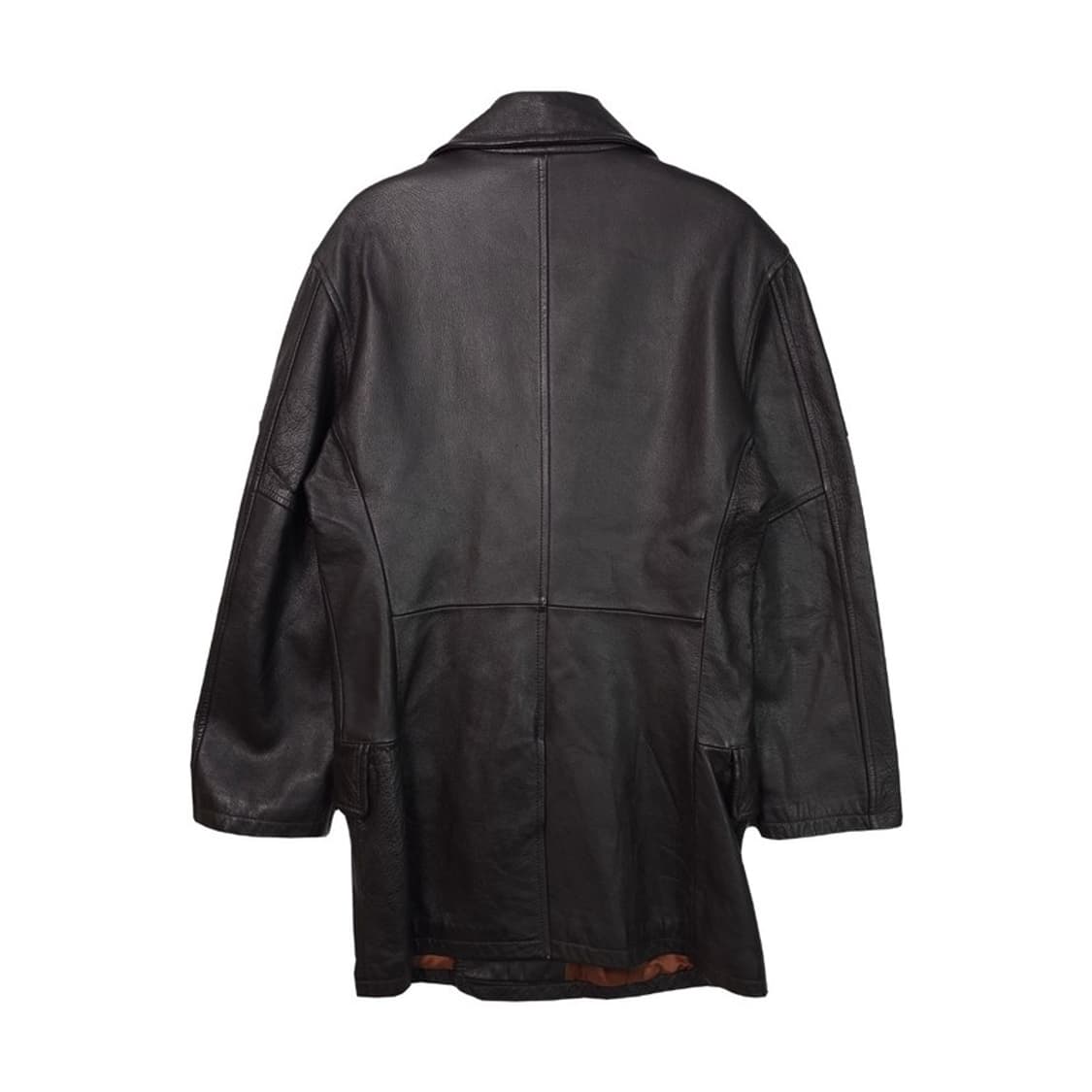 DKNY 리얼레더 더블 코트 S 상품이미지2