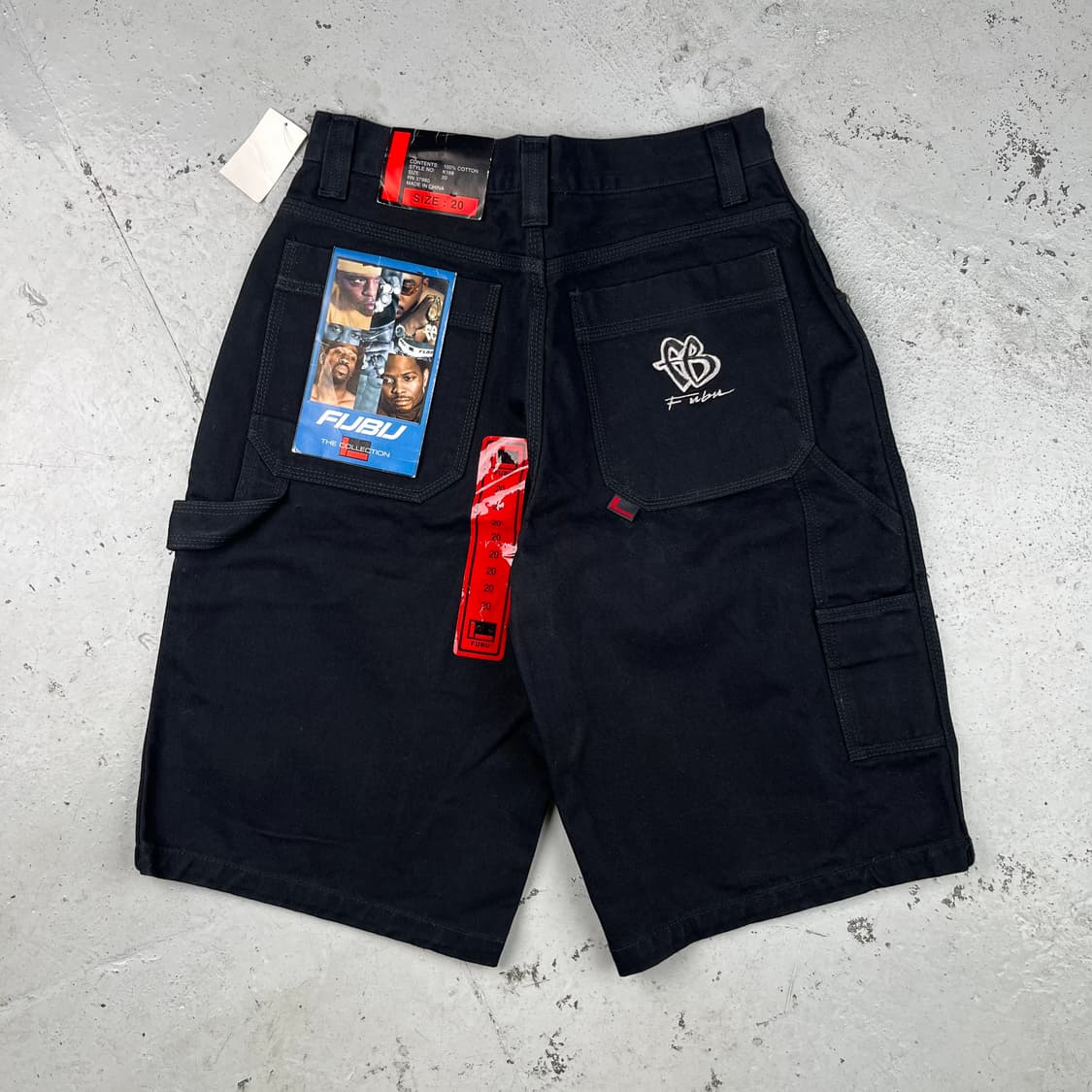 빈티지 Fubu 카펜터 데님 쇼츠 블랙 상품이미지3