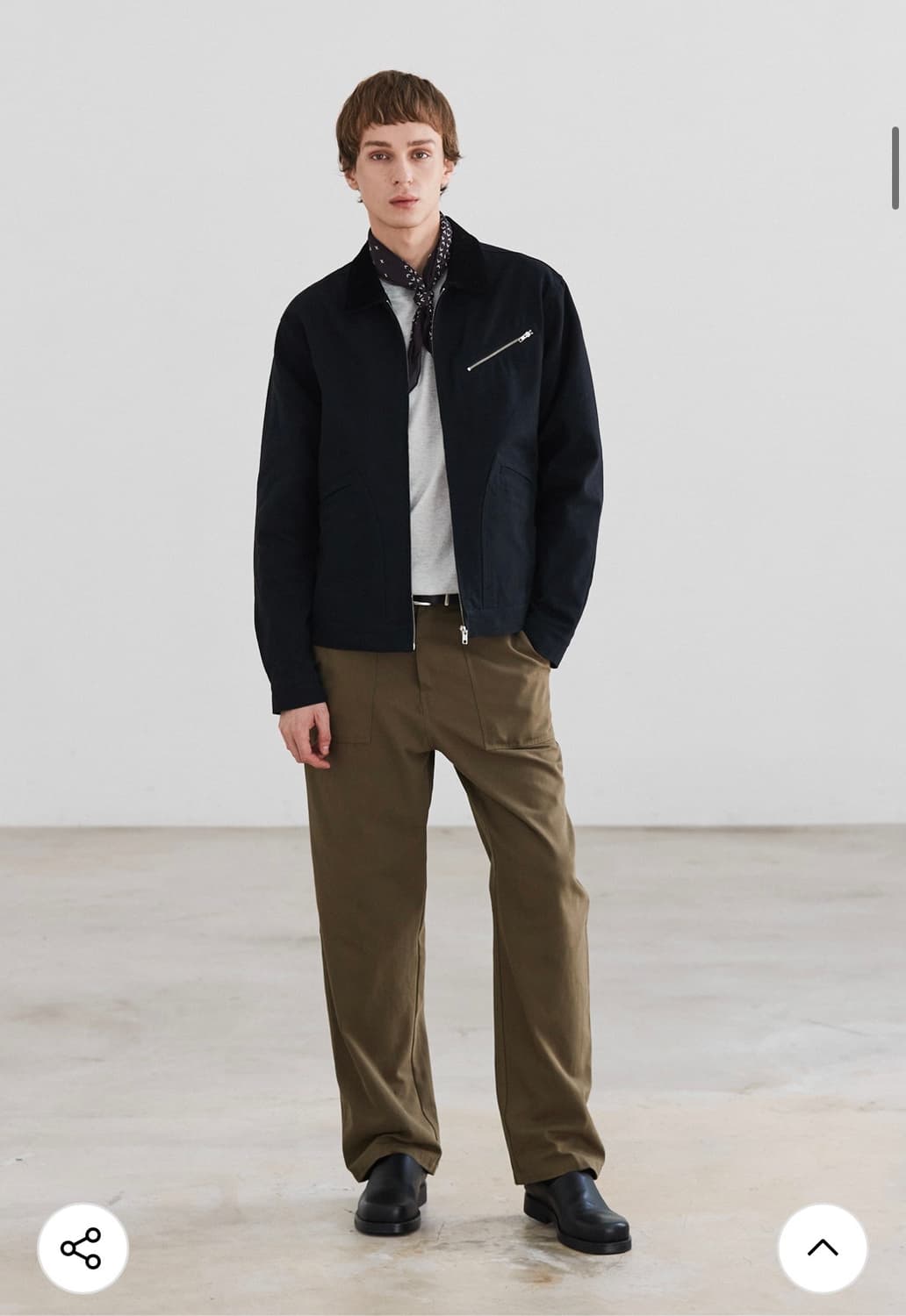 [택O 새상품] 르아르 클래식 워시드 워크 자켓 (블랙, L) 상품이미지6