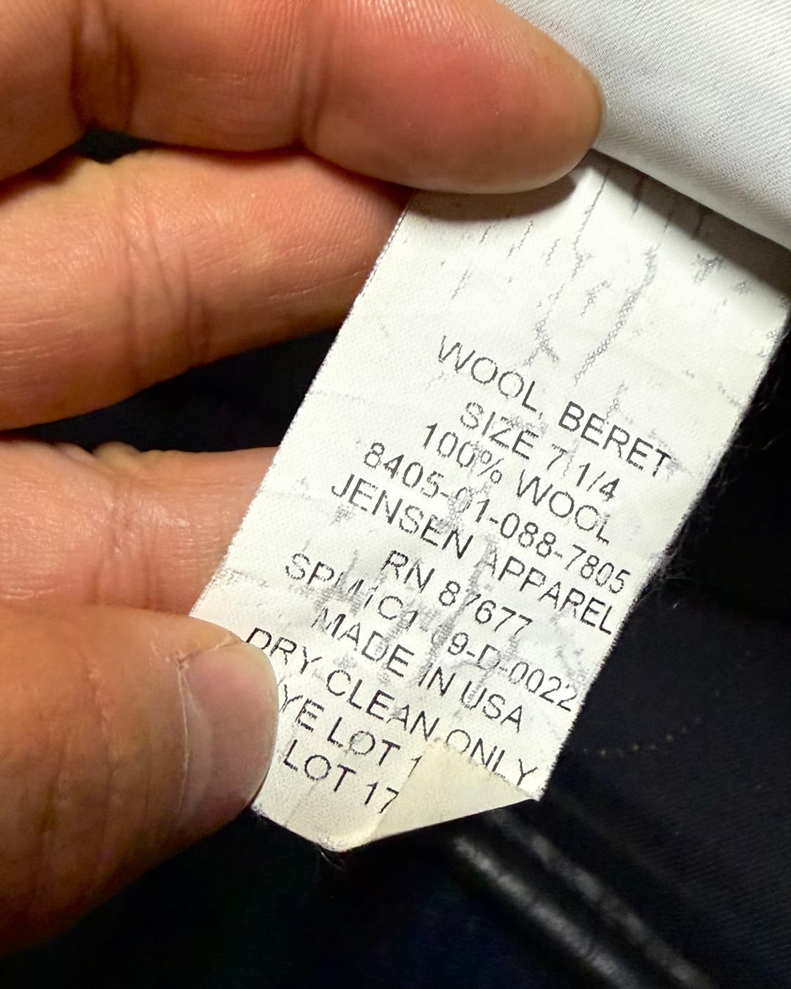 미 육군 울 베레모 7 1/4 상품이미지4