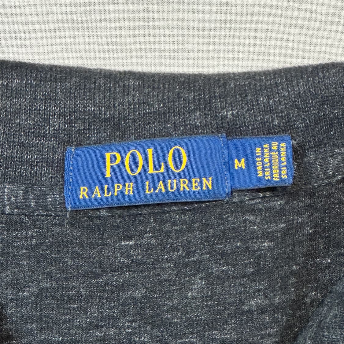 M) 폴로 랄프로렌 반집업 풀오버 코튼 니트 차콜 그레이 상품이미지6
