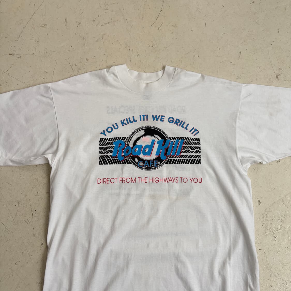 90s USA Road Kill Cafe 빈티지 싱글스티치 반팔티 XL 상품이미지4