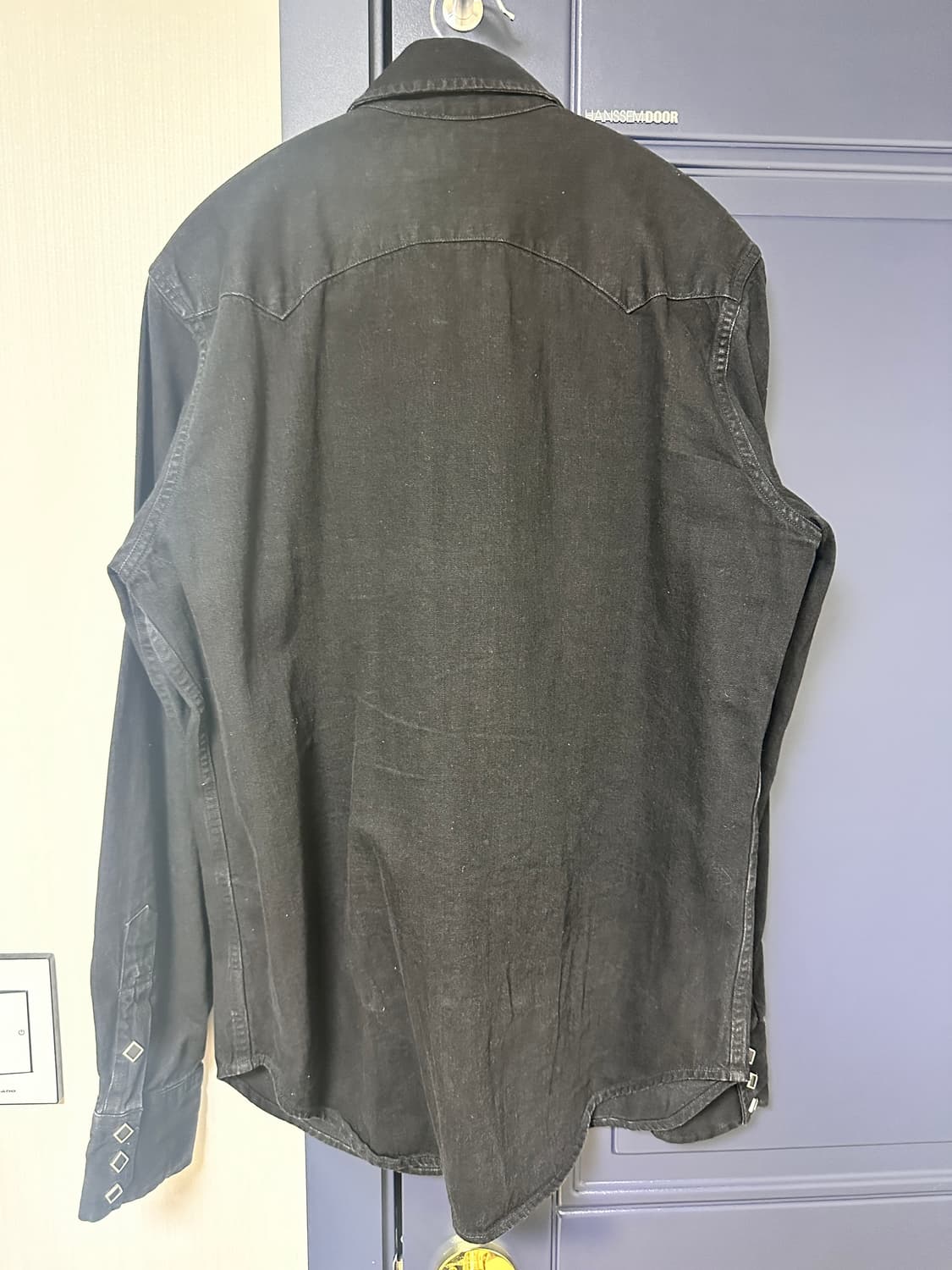 RRL 블랙 데님 웨스턴 셔츠 M 상품이미지3