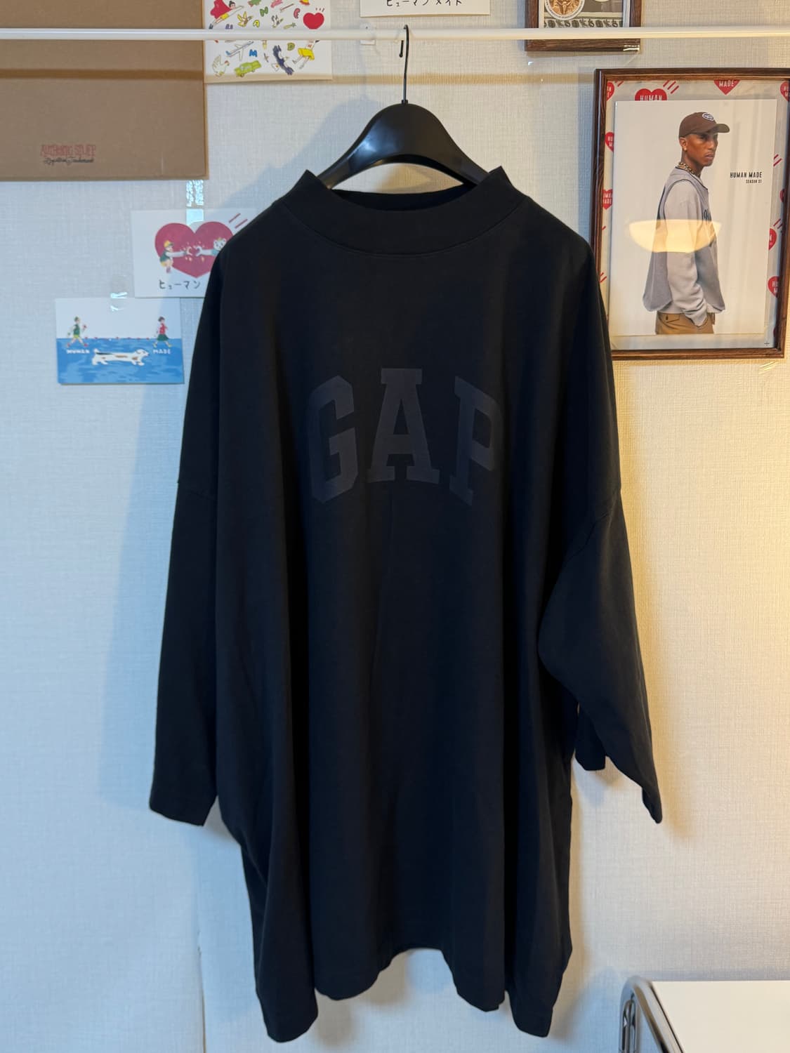 (2XL)이지x갭 엔지니어드 바이 발렌시아가 도브 노 심 티셔츠 블랙 상품이미지2