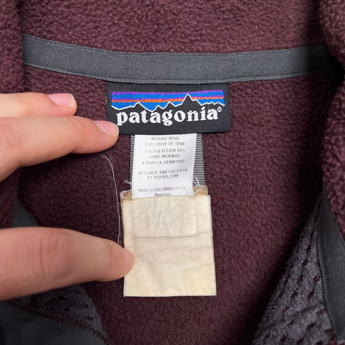 100 파타고니아 버건디 플리스 자켓 상품이미지3