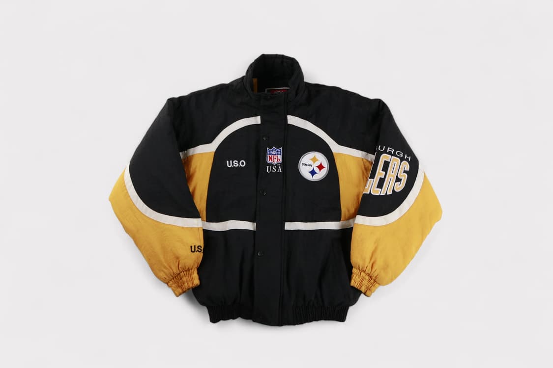 [L] 90's NFL 피츠버그 스틸러스 올드스쿨 누빔점퍼 상품이미지1
