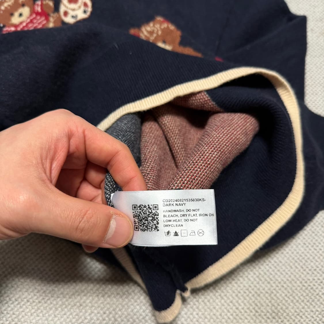 샵사이다 곰돌이 패턴 니트 상품이미지5