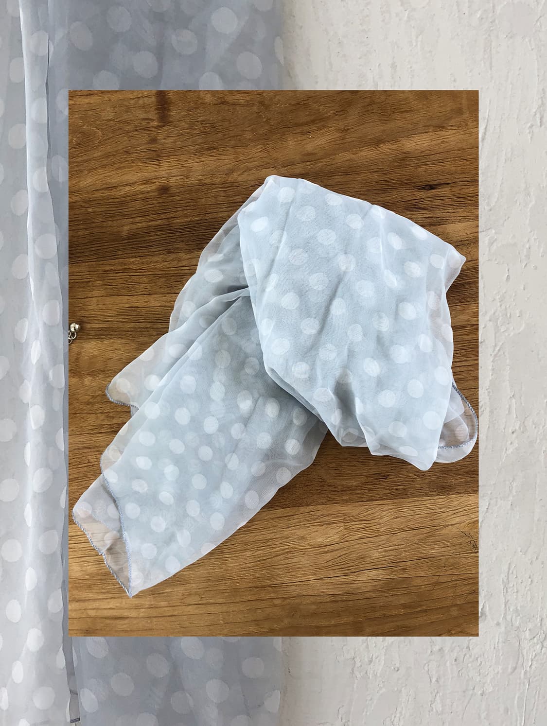 vintage sheer polka dot scarf 상품이미지3