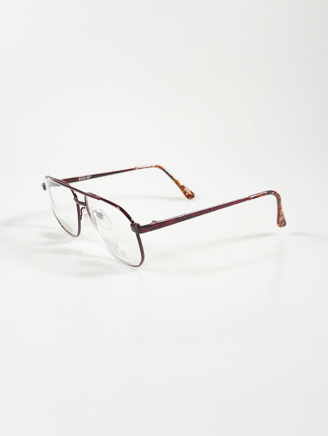 90s PARIM 브라운 마블 보잉 스퀘어 메탈 빈티지 안경 상품이미지3
