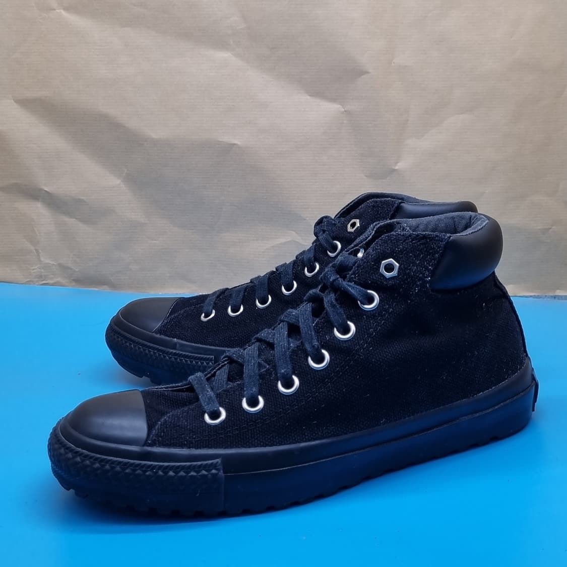 컨버스 올스타 올블랙 하이탑 255. 상품이미지1