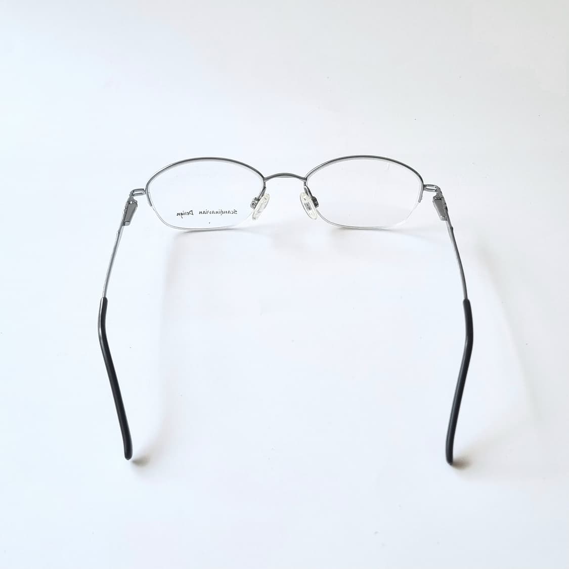 데드스탁 지적인무드 슬림 실버 반무테 안경테 769 상품이미지6