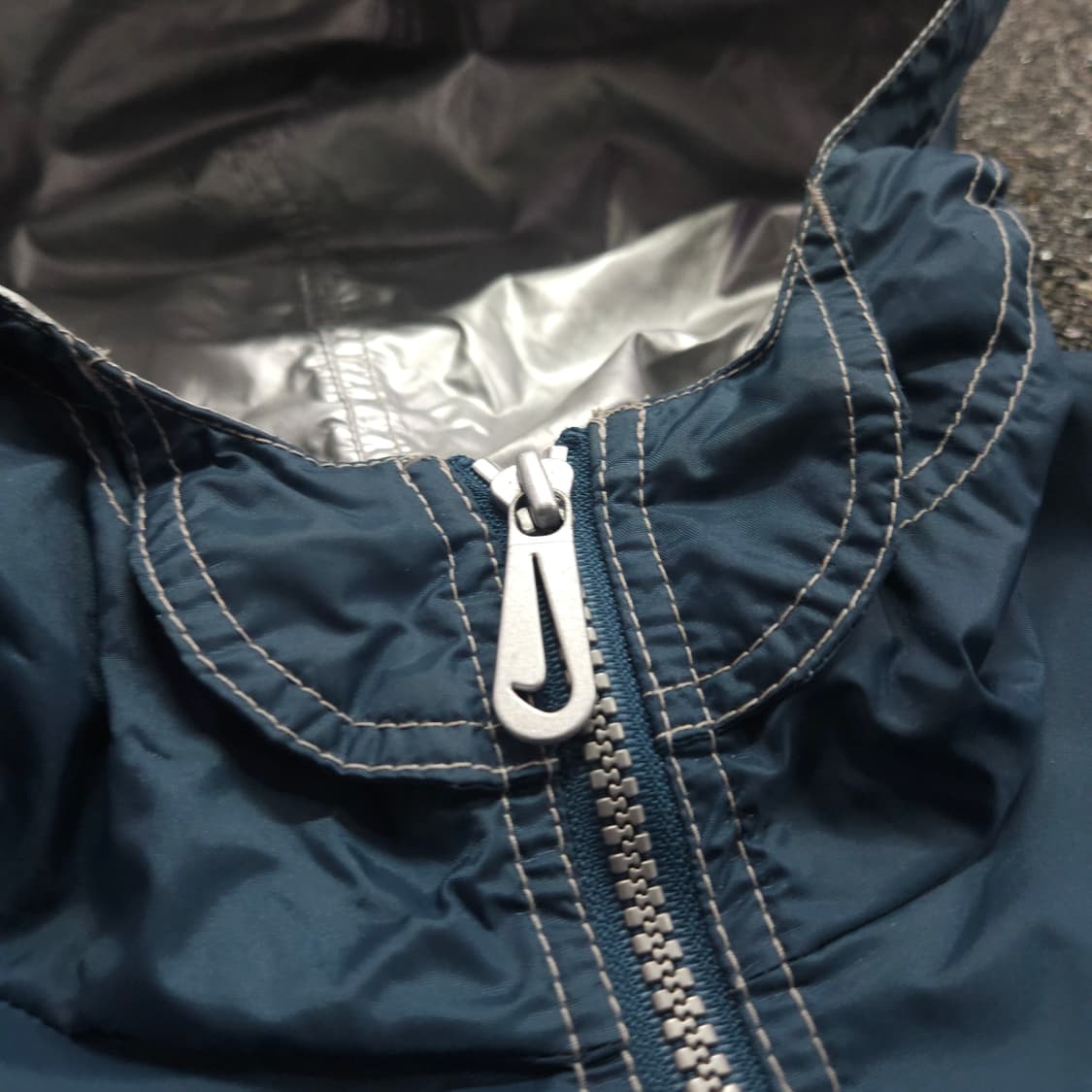 90s 나이키 올드스쿨 빅로고 아웃스티치 나일론 풀오버 아노락 (XL) 상품이미지6