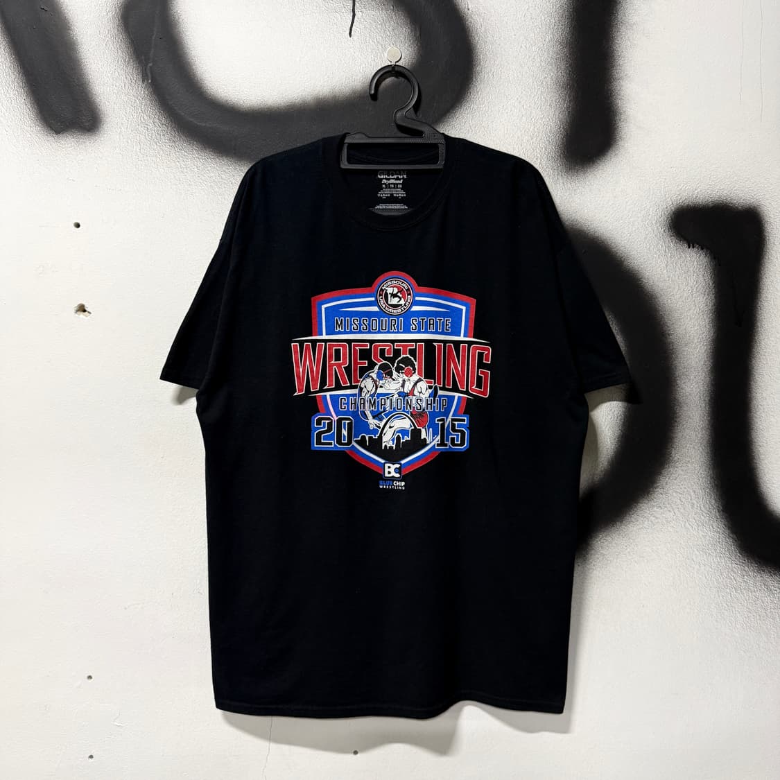 Gildan 길단 2015 레슬링 챔피언 프린팅 반팔 티셔츠 상품이미지1