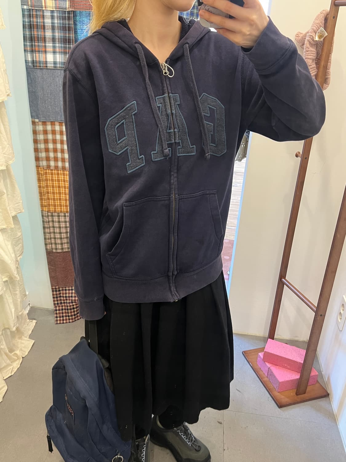갭 네이비 후드집업 상품이미지4