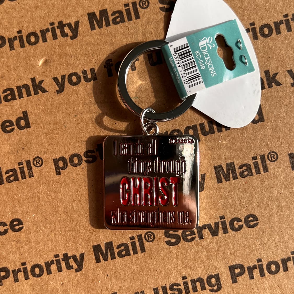 90s vtg Philippians 4:13 Keyring 상품이미지2