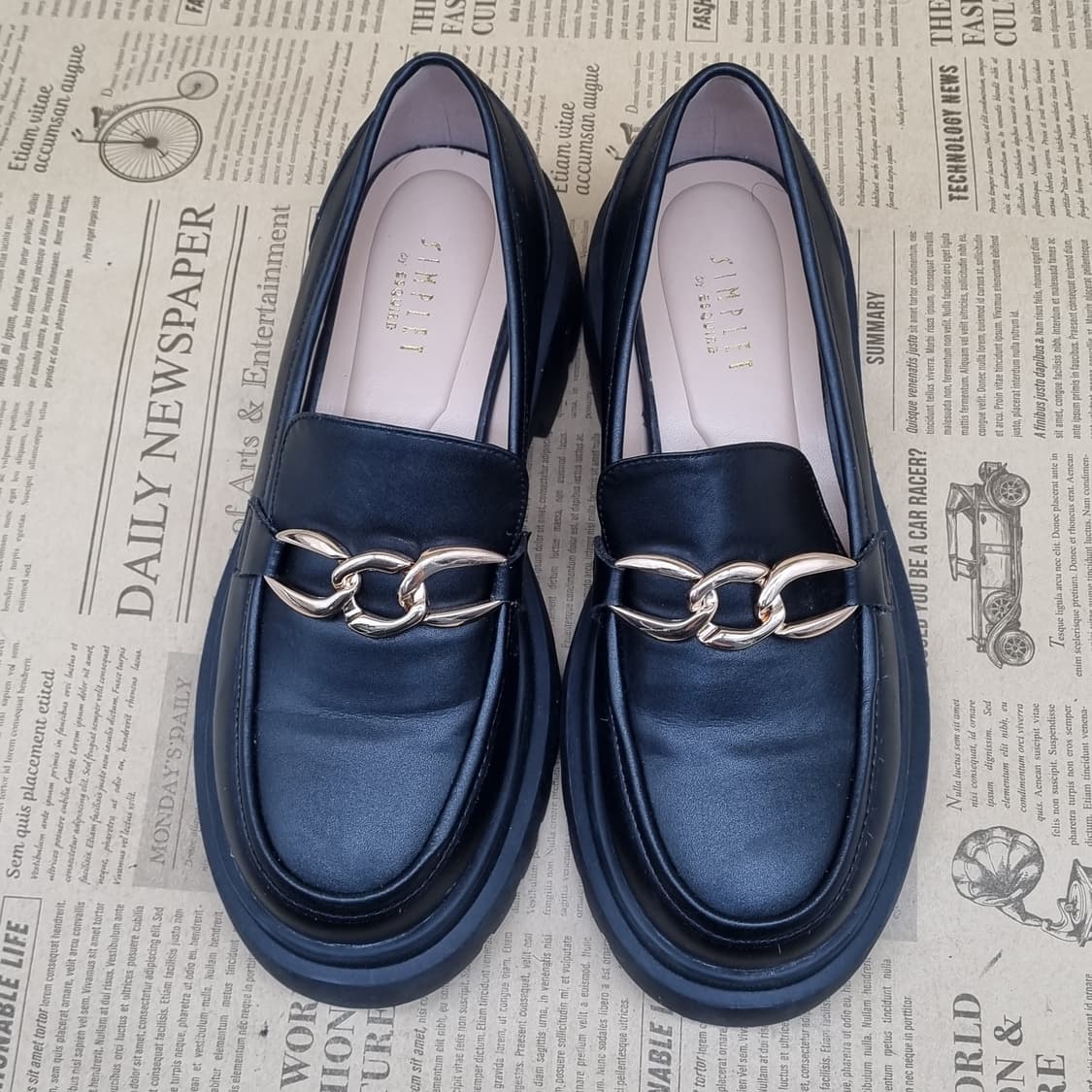 에스콰이어 체인플랫폼 여성로퍼240 굽4 상품이미지2