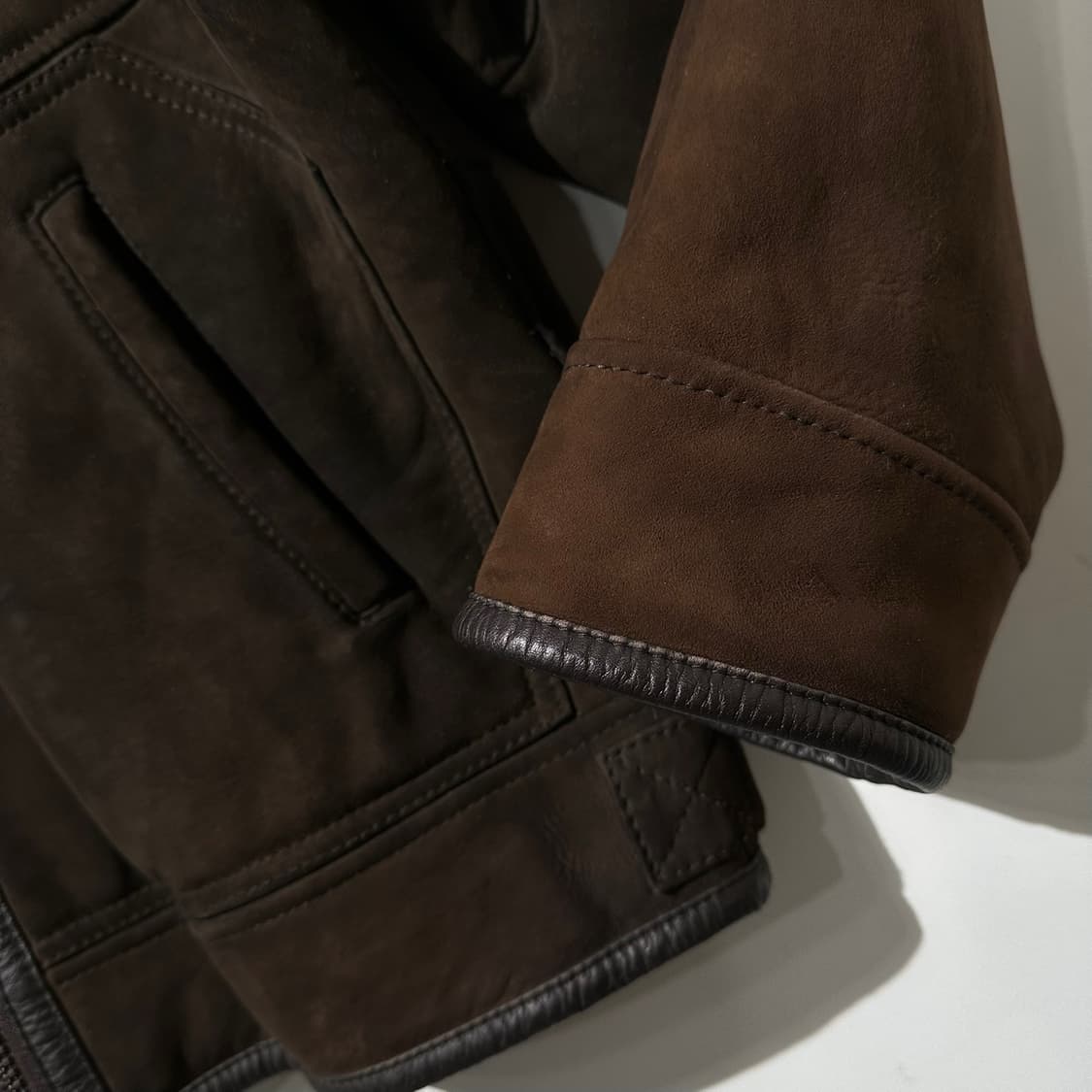 입생로랑 고트스킨 시어링 무스탕 싱글 자켓 상품이미지6