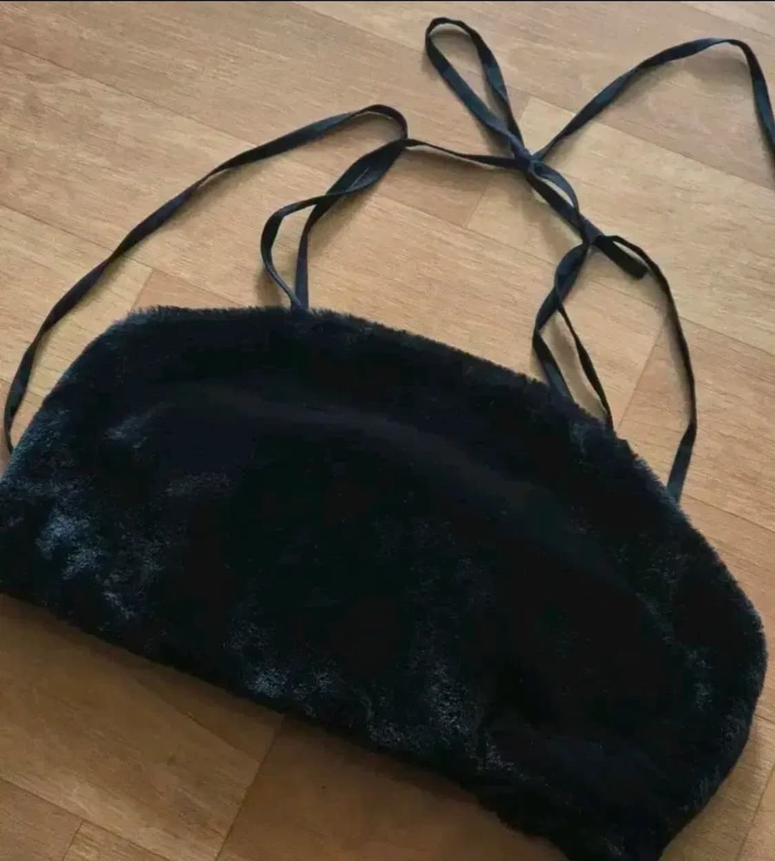 빈티지 퍼 크롭 뷔스티에 갸루 보헴서 쓰리타임즈 스컬프터 플노팔 상품이미지1