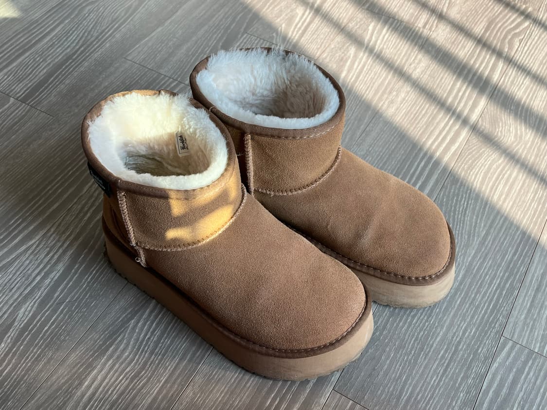 어그 플랫폼 부츠 체스터넛 통굽 상품이미지2