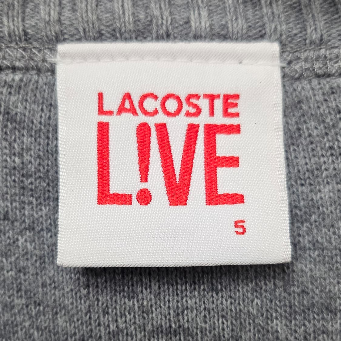 (100~105)5 ☆초대장급☆라코스테 LIVE [회색그레이] 니트긴팔티 상품이미지2