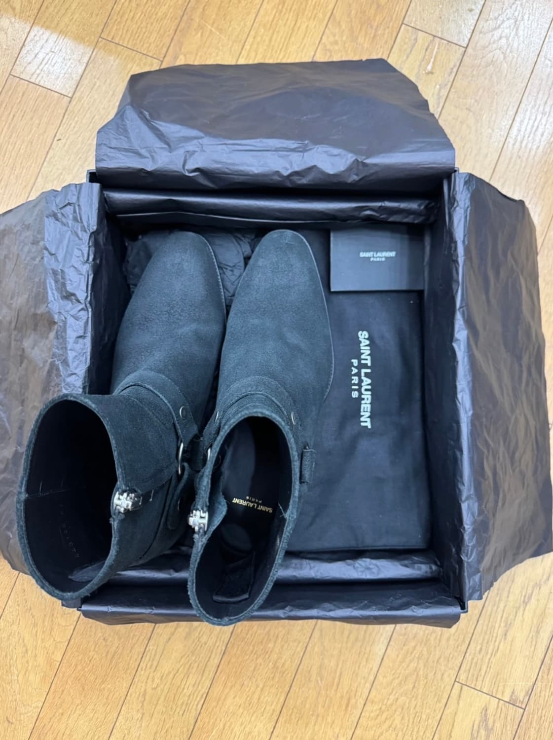 생로랑 스웨이드 와이어트 하네스 부츠 상품이미지3