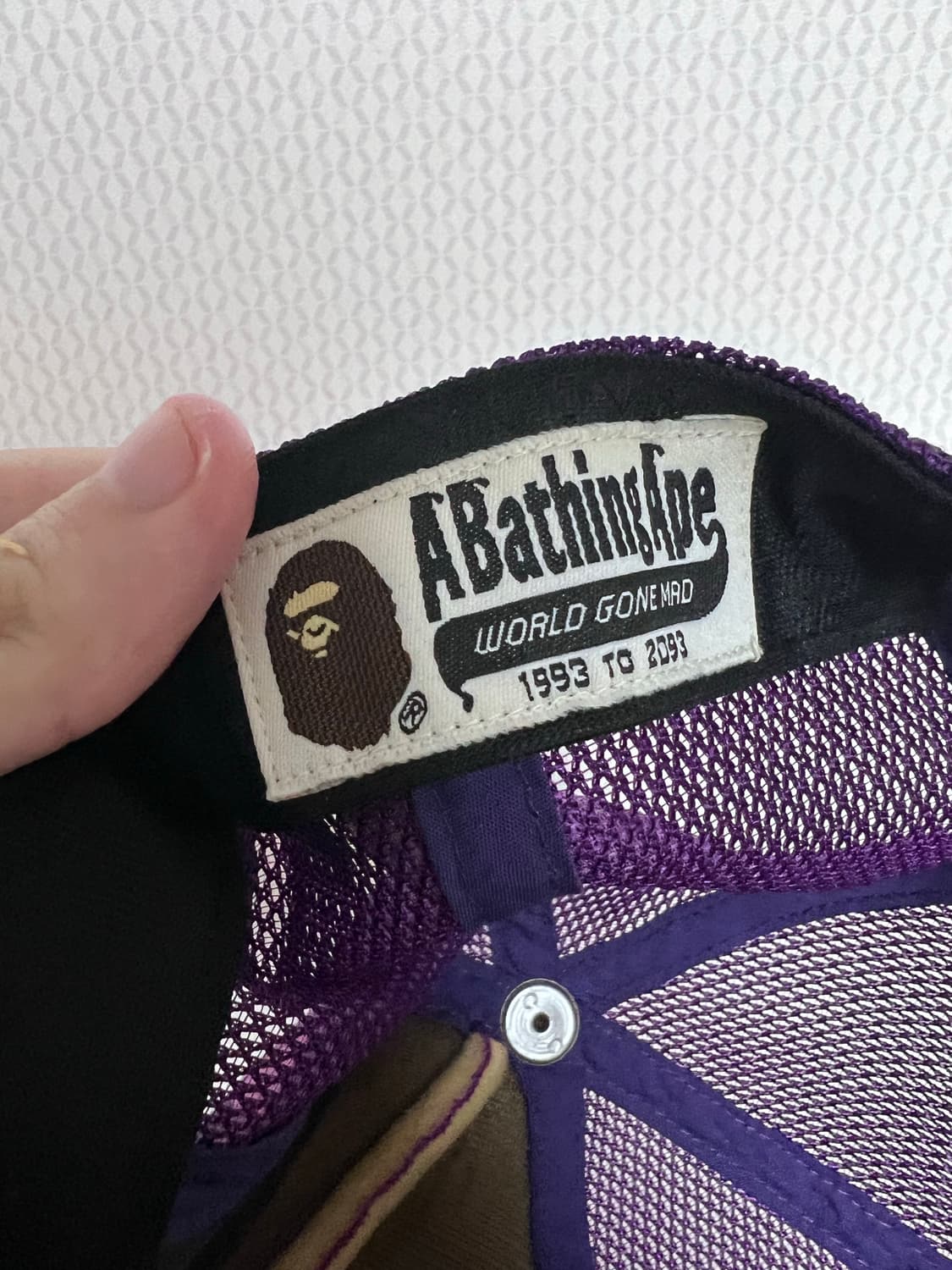00s OG 베이프 bape 빅 사루 에이프 퍼플 메쉬 트러커 햇 상품이미지3