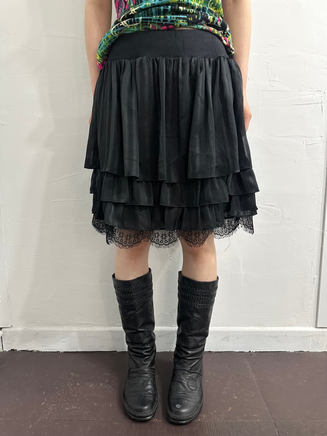 theoria glossy layered skirt 상품이미지1