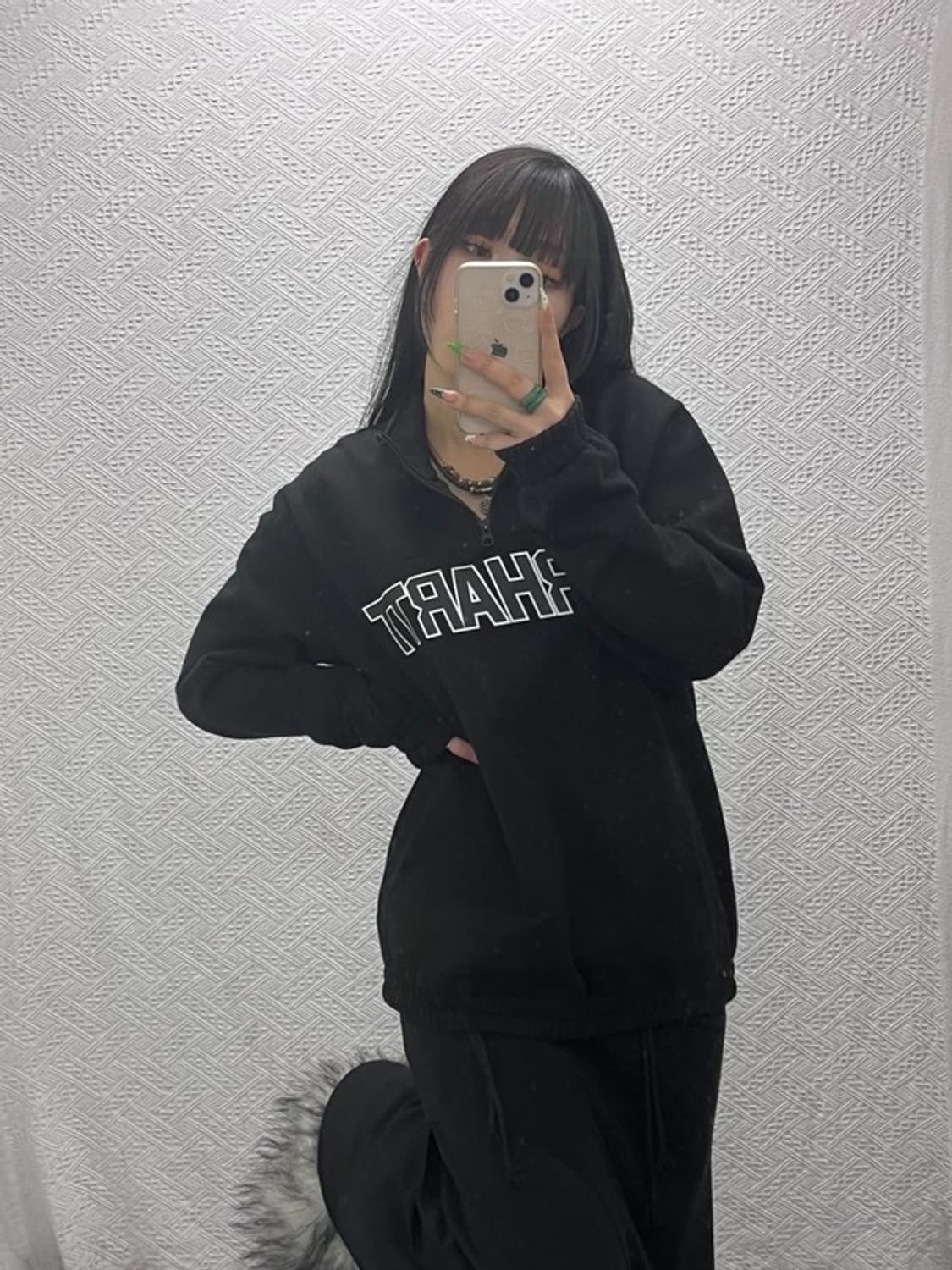 칼하트 올드스쿨 레트로 빈티지 반집업 기모 맨투맨 S C09199 상품이미지1