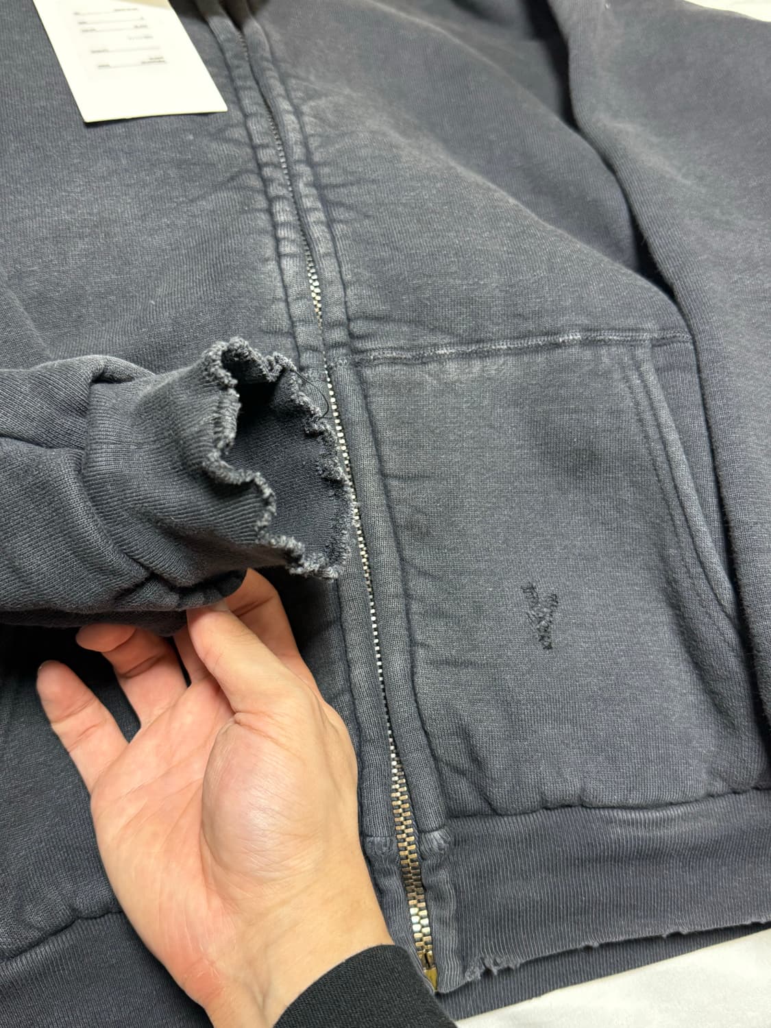 [2]아프레쎄 25 빈티지 후드 집업 블랙 상품이미지6