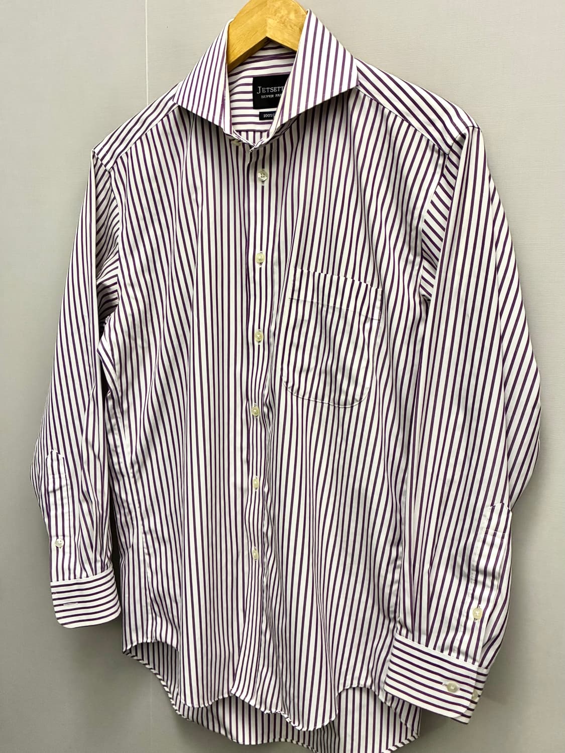 (S~M)JETSETTER 젯세터 스트라이프 와이드카라 드레스셔츠 by 상품이미지2