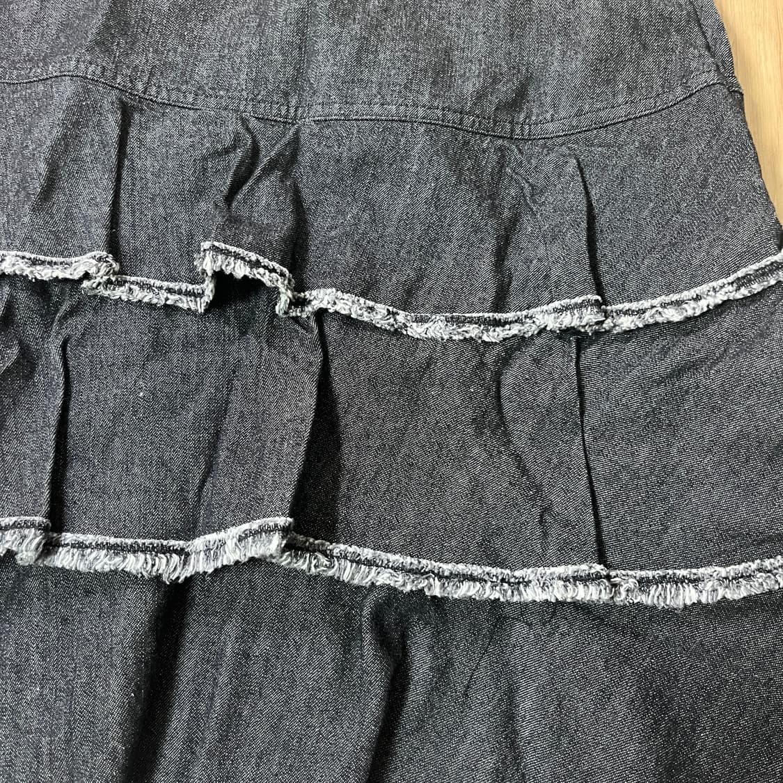 레스트로즈 데님 흑청 캉캉 스커트 로걀 히메갸루 모리걸 상품이미지2