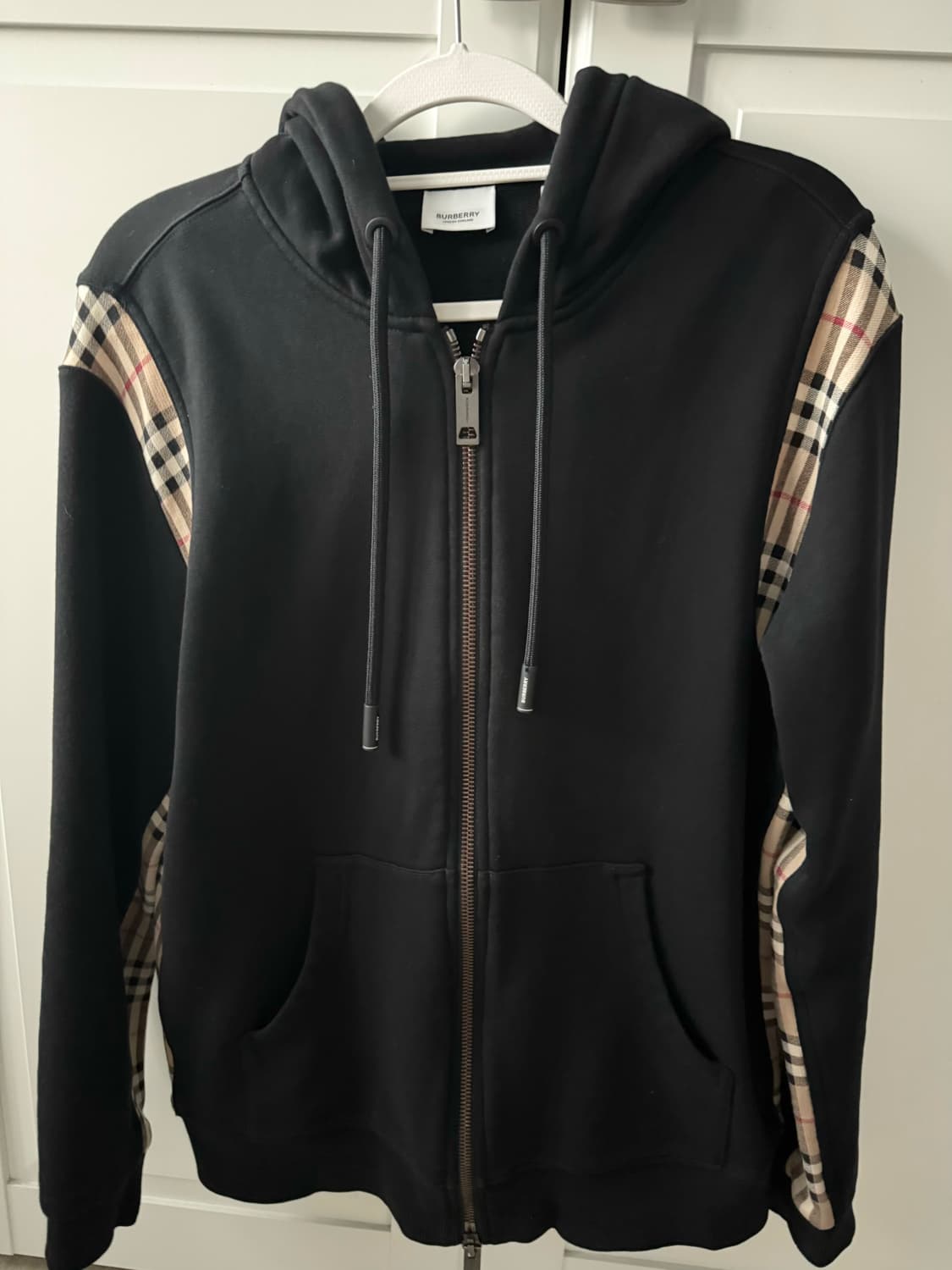 버버리 체크패널 후드집업 상품이미지1