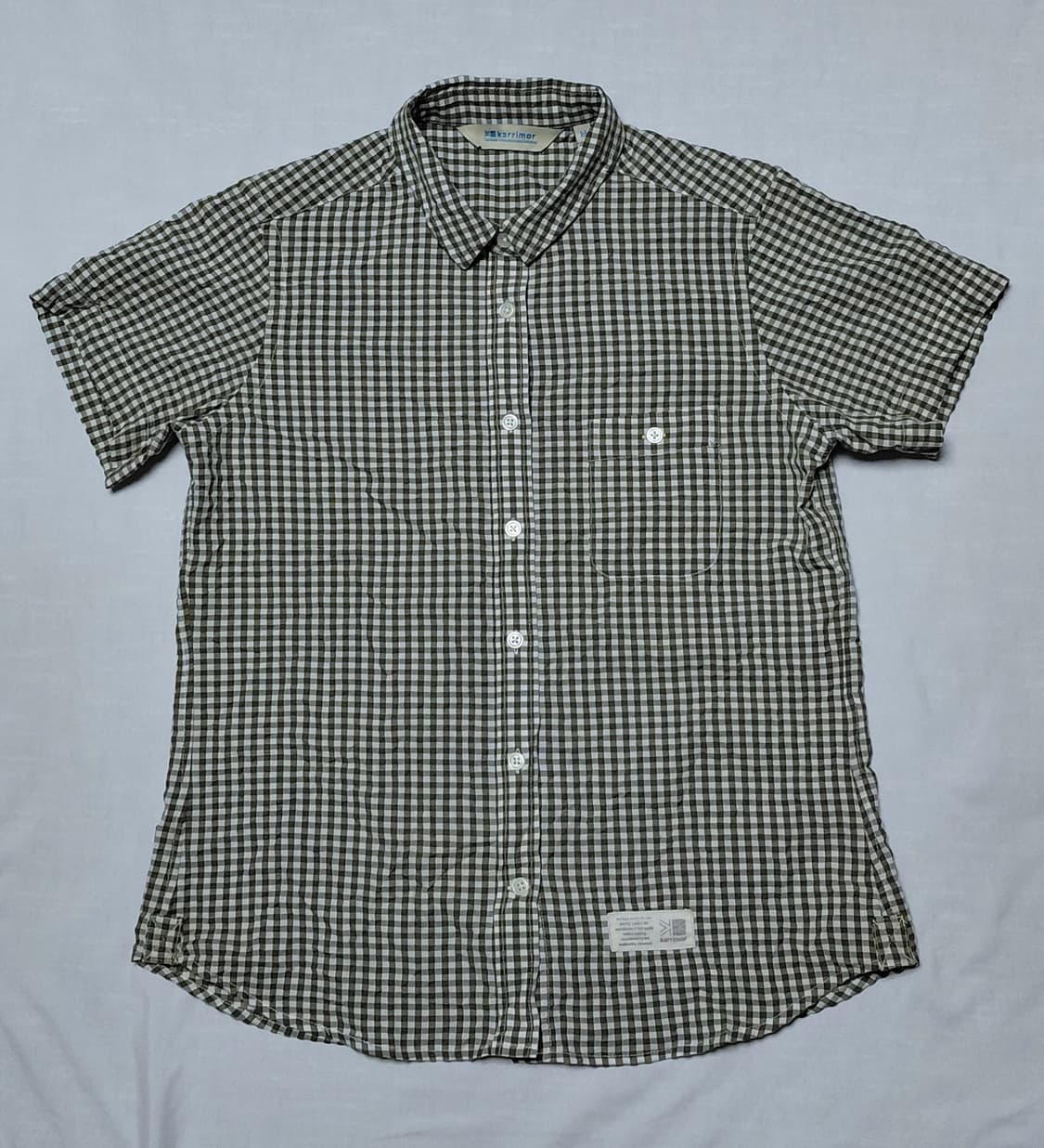 [여성/M] 카리머(Karrimor) 일본라인 베니 깅엄 체크 반팔 셔츠 상품이미지1