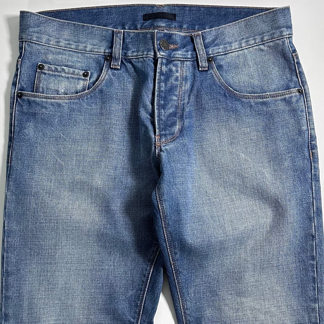 프라다 중청 스트레이트 핏 데님 팬츠 상품이미지2